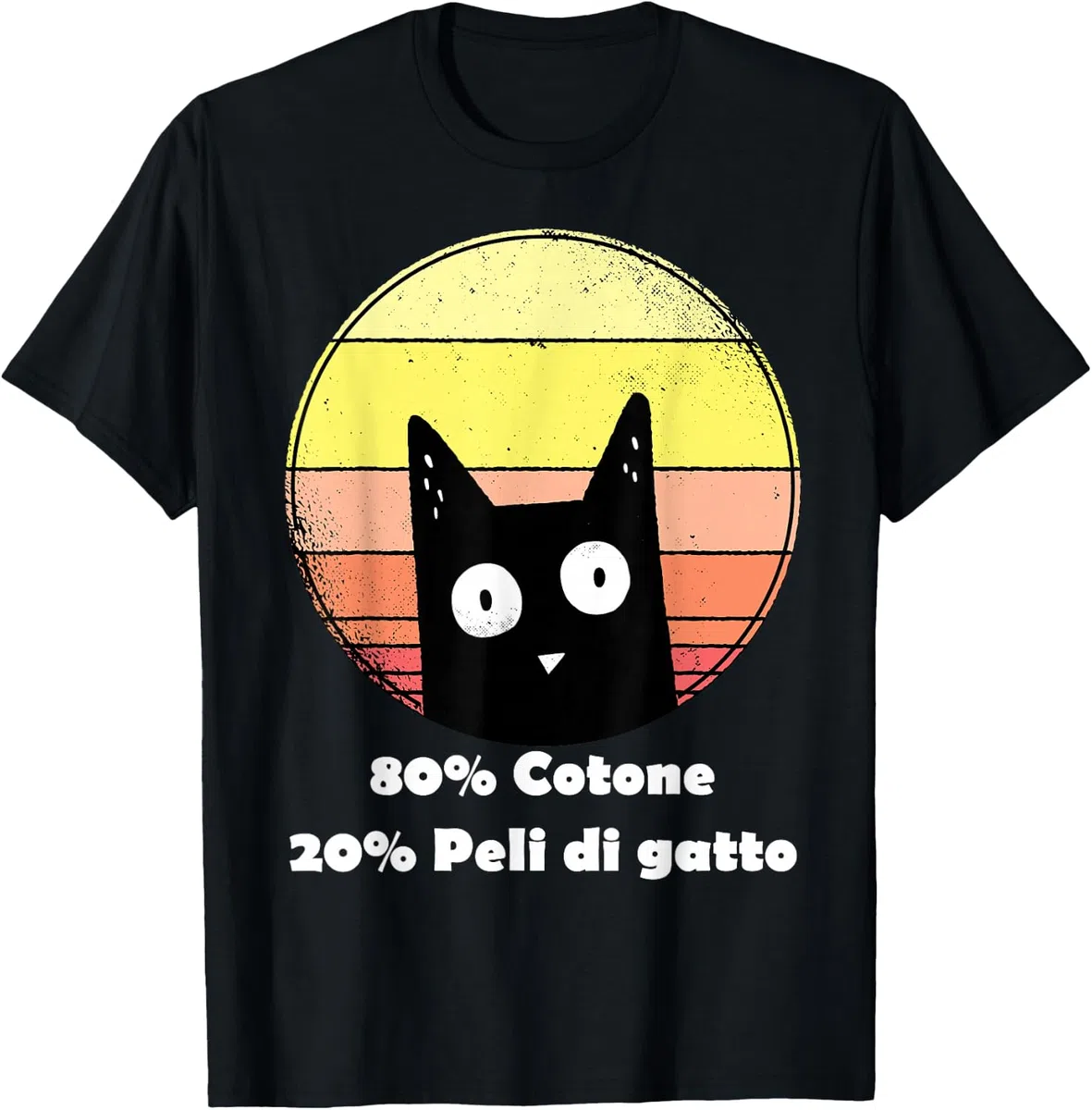 80% Cotone 20% Pelo di Gatto Gatto Mamma Gatti Regalo Retro Maglietta