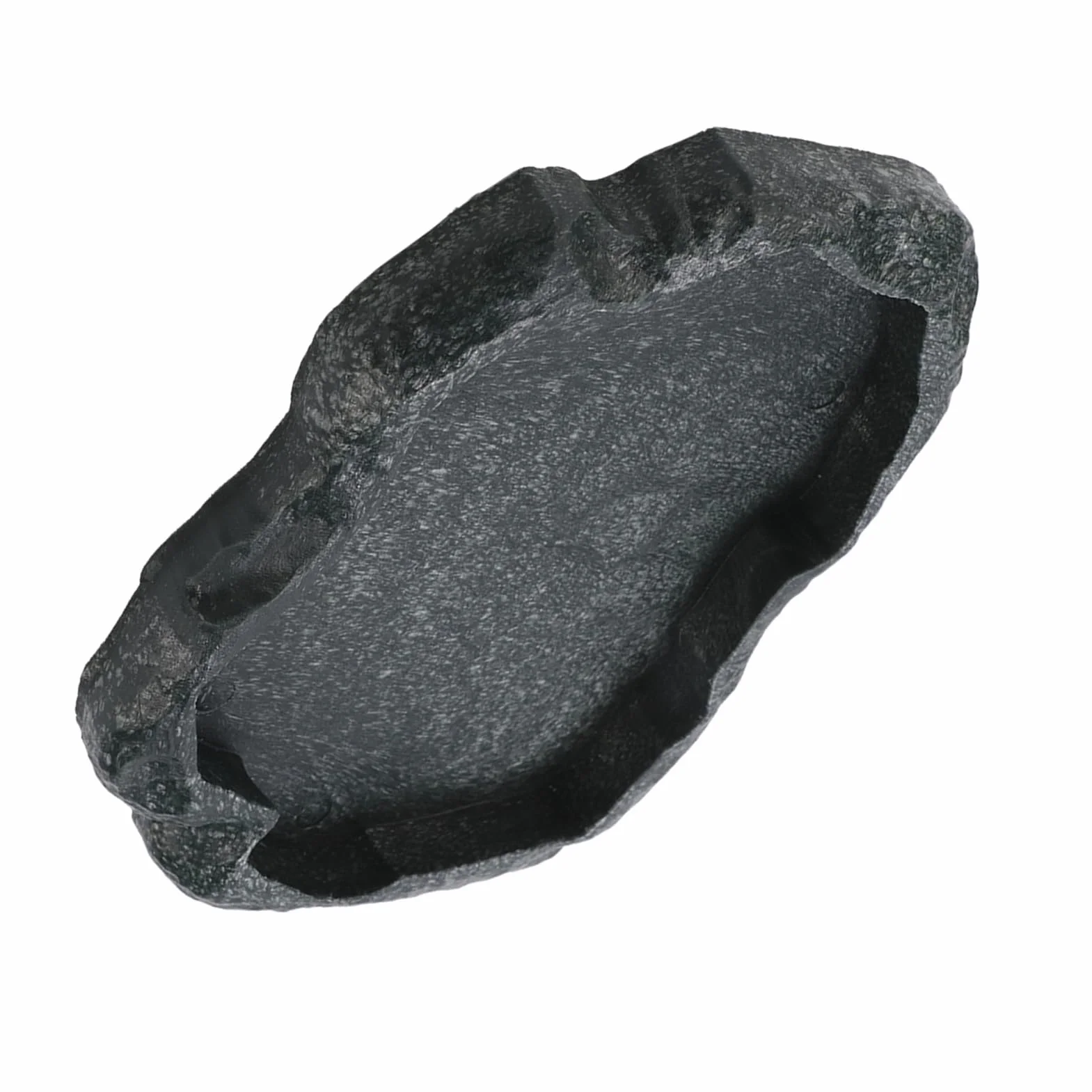 Yosoo Health Gear Ciotola per cibo con roccia, acqua e mangime, terrario, ciotole per rettili e anfibi, ciotola per acqua per tartarughe, mangime per rettili (verde scuro M.)
