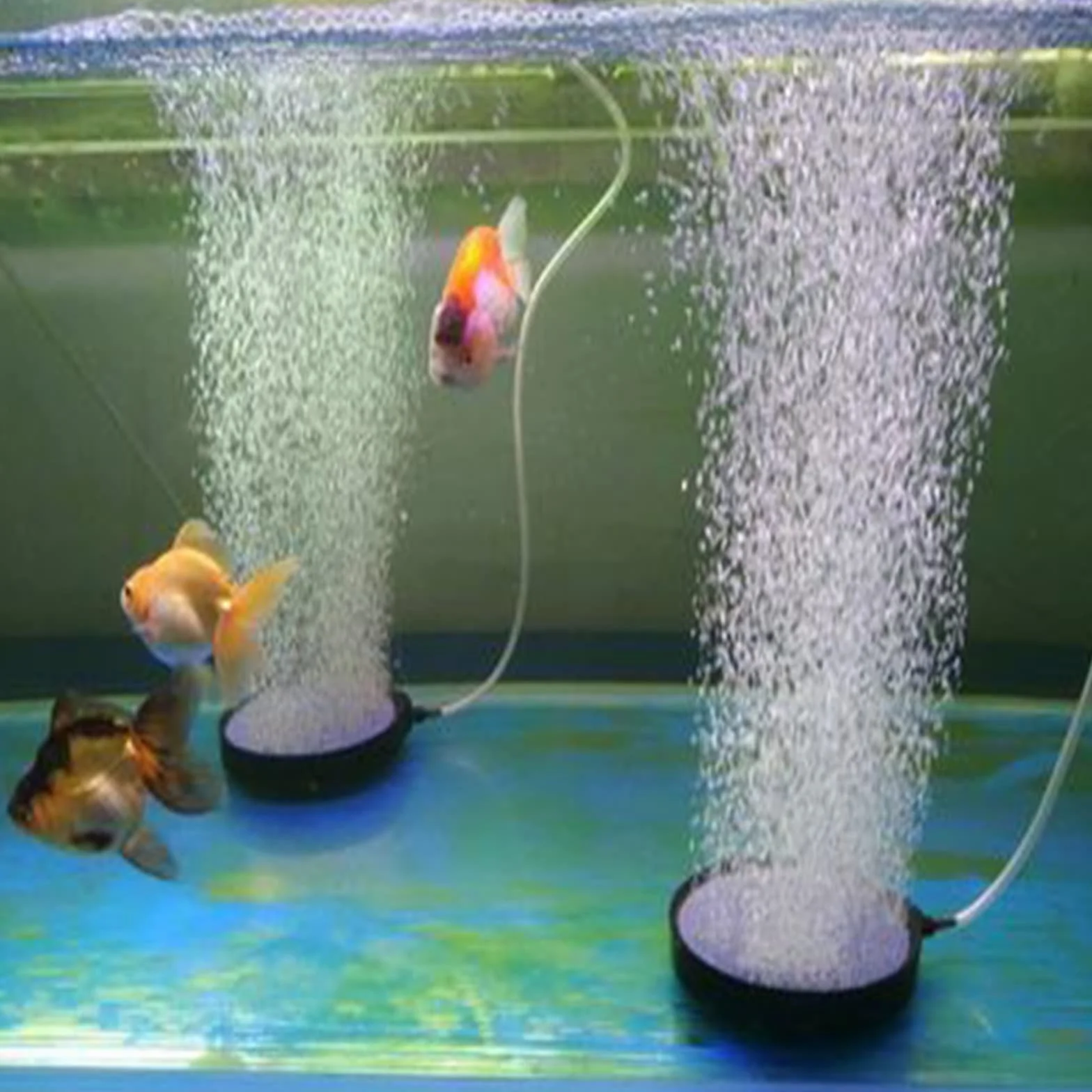 2 Pezzi Pietra d'Aria per Laghetti, Pietra ad Aria per Acquario, Tubo Flessibile da 4 mm / 8 mm Collegabile, per Laghetti, Acquari e Acquari
