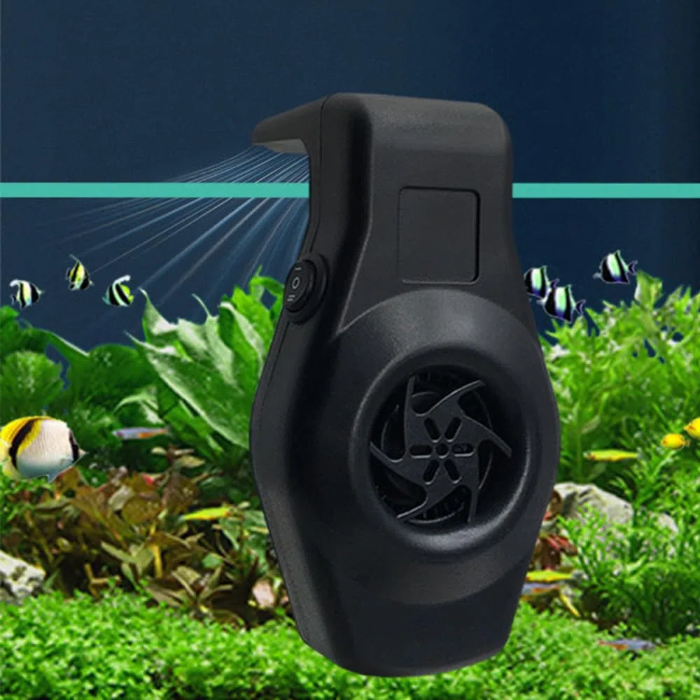 DONGKER Ventilatore Acquario,DC 5V Mini Ventola Raffreddamento per Acquari Sospeso USB Ventilatori Regolabile a 2 Livelli velocità per Serbatoio Pesce da 1-6 Galloni Meno 0,4" di Spessore