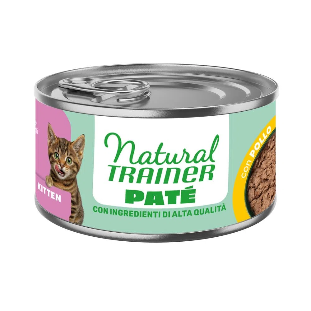 Natural Trainer Kitten Cibo Umido Pate Di Pollo 18 * 85G