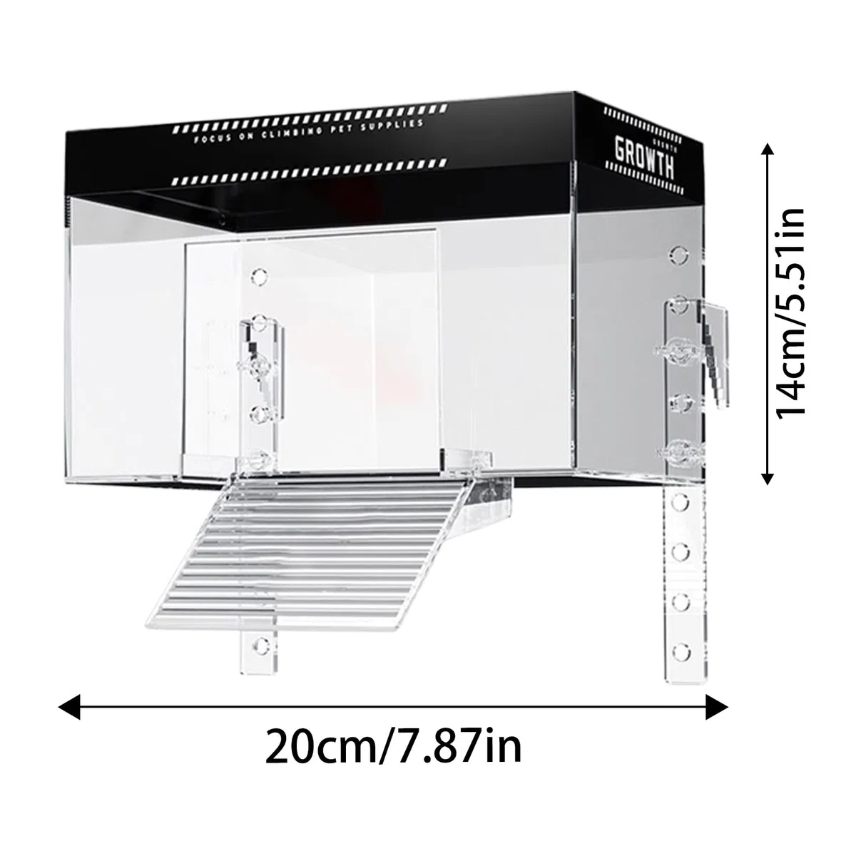 Turtle Basking Dock - Piattaforma di rettili acquatica con coperchio, habitat del recinto | Tank Turtle Turtle Resting Land per l'osservazione della terrapina, gabbia semi-acquatica per l'uso del rist
