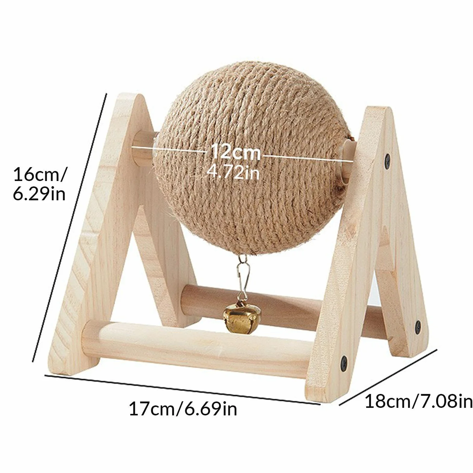 Coniglio Scratch Toy Ball Coniglio Scratching Ball Protezione per Mobili Stabile Portatile Scratcher Con Palla per Piccoli Animali Di, Giocattoli Da Masticare per Conigli