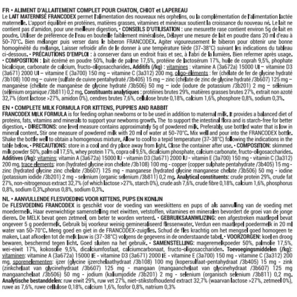 Francodex Latte materno Gattino 200 g