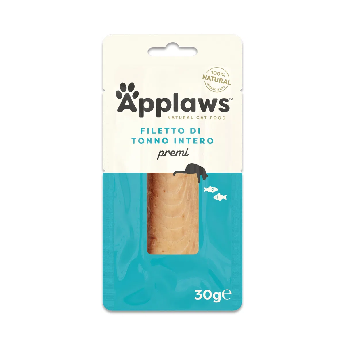Applaws 100% Natural Cat Food Treat, Whole Tuna Loin Cat Snack, 12x30g