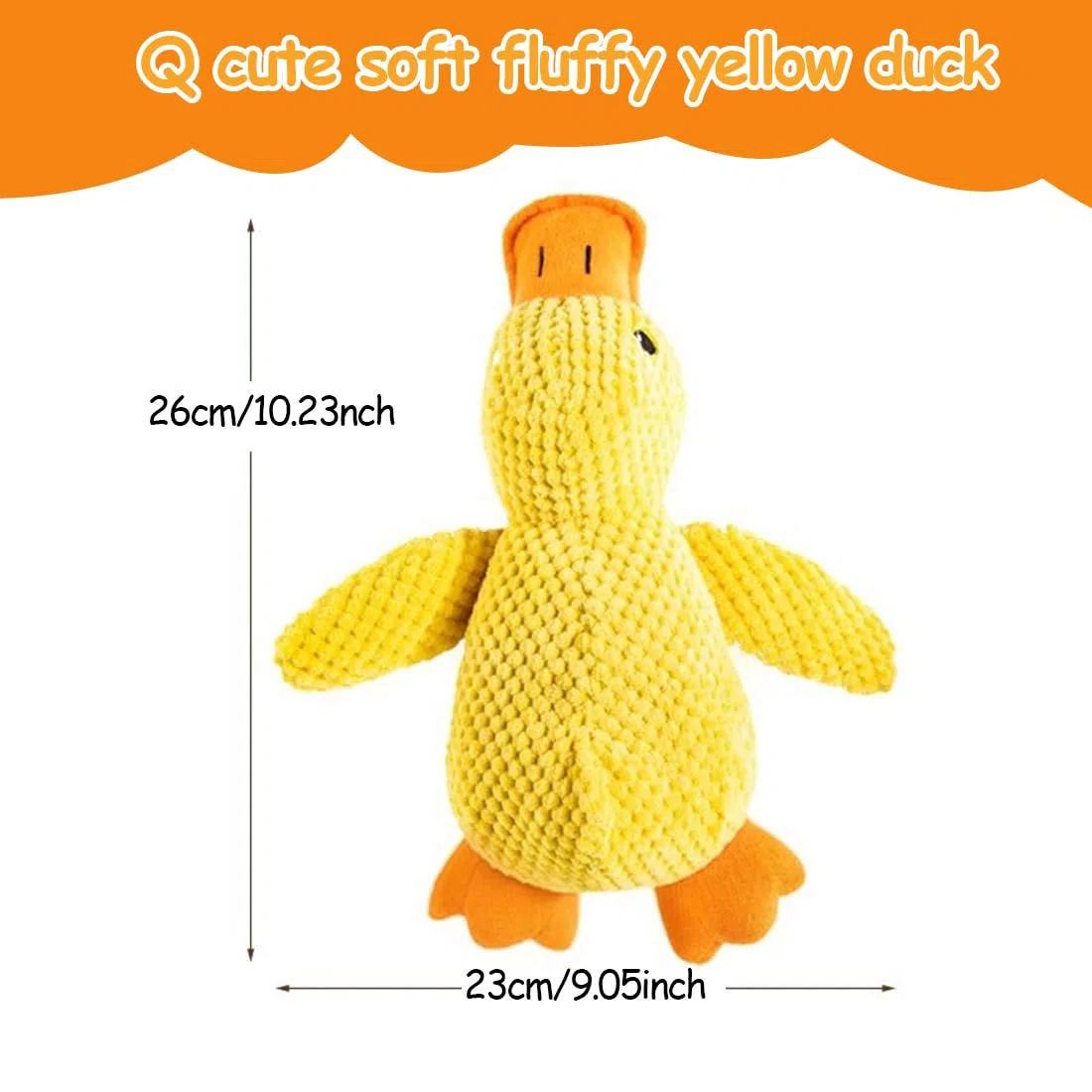 Papera Antistress per Cani - Peluche Indistruttibile per Piccole e Grandi Razze, Gioco Calmante con Design Sicuro per Cani (26 x 23 cm)
