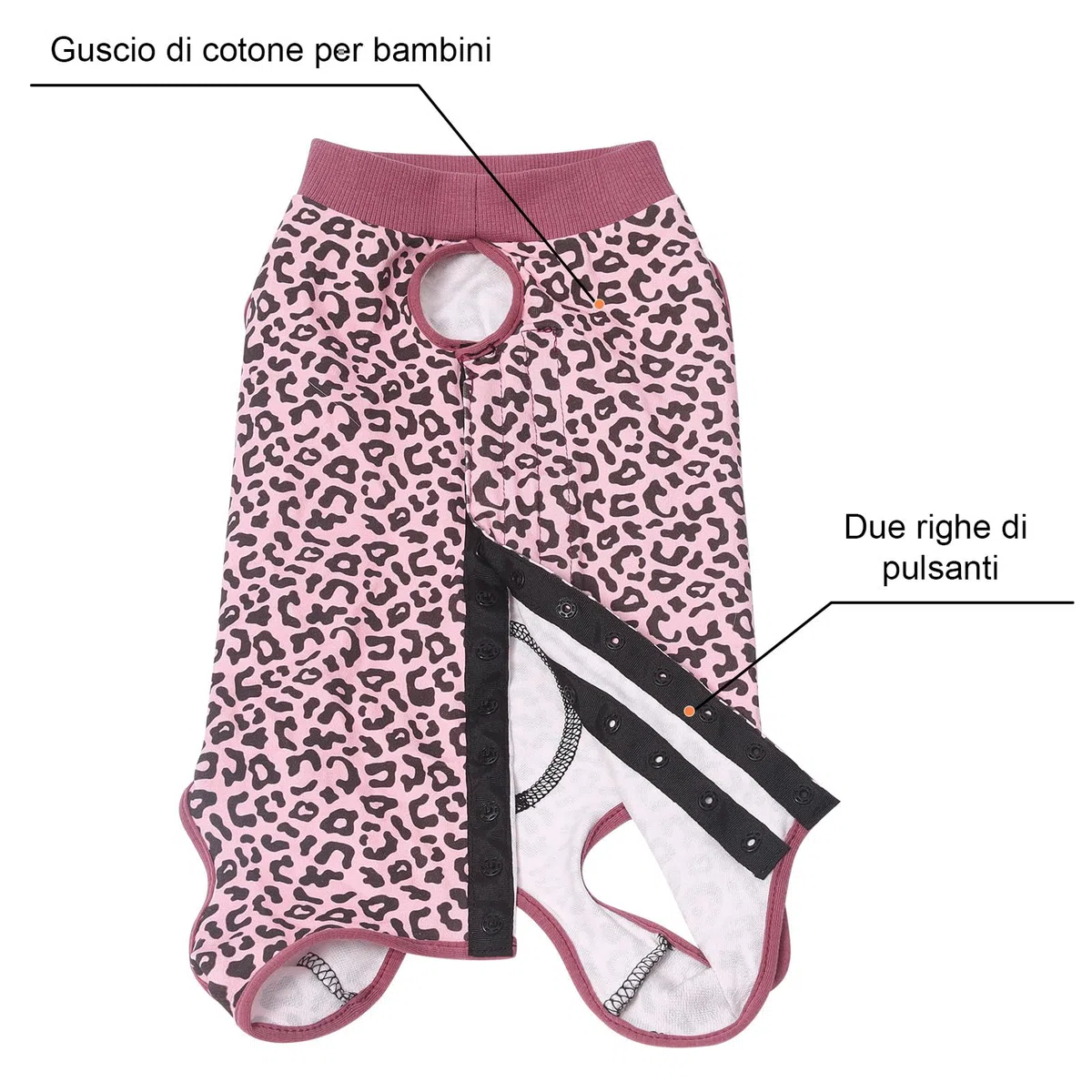 Jiupety Body Cane Post Operatorio Femmina Regolabile, Tuta per Prevenire La Leccata di Cani, Body Chirurgico Cane Femmina, Rosa, XL
