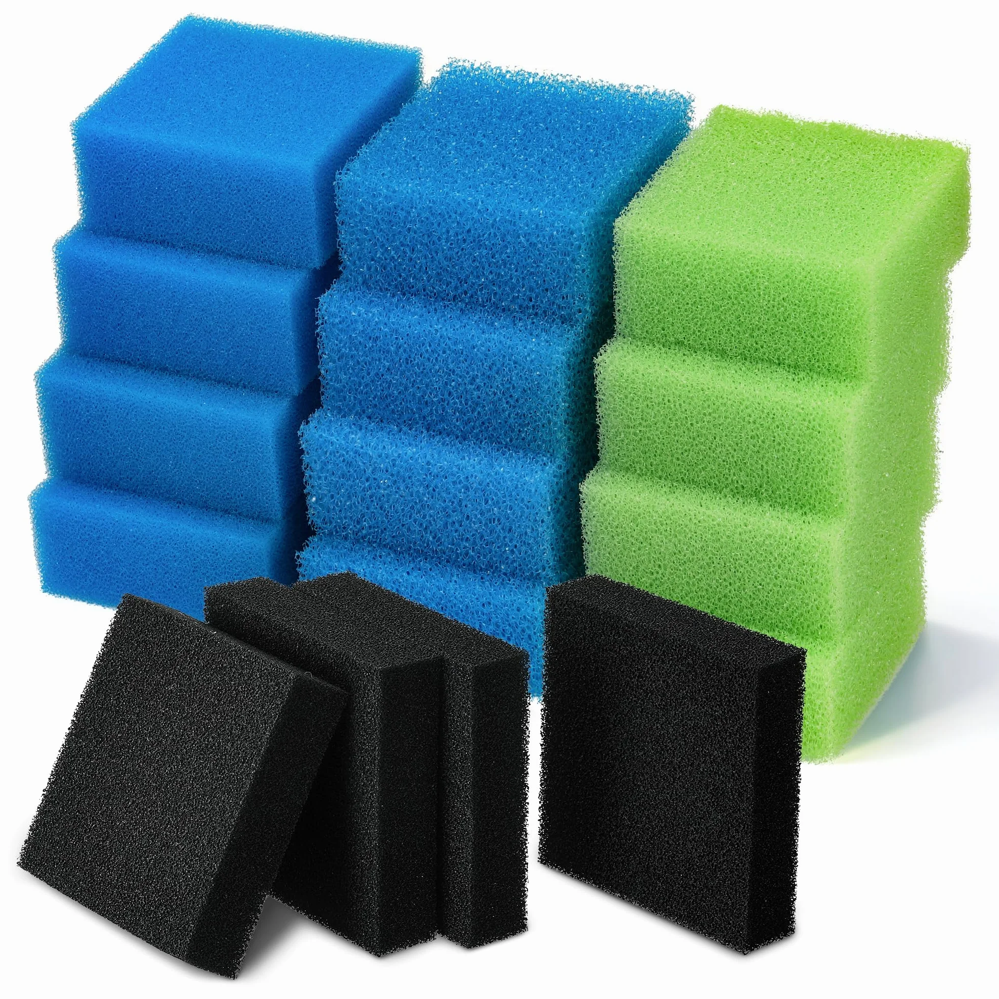 16 Pezzi Spugna Filtro Acquario Compatibili con Juwel Bioflow M/3.0, Set di Filtri Accessori Acquario Includere Carbone Attivo/Biologico/Grana Grossa/Grana Fine,Spugna Filtrante per Juwel Compact