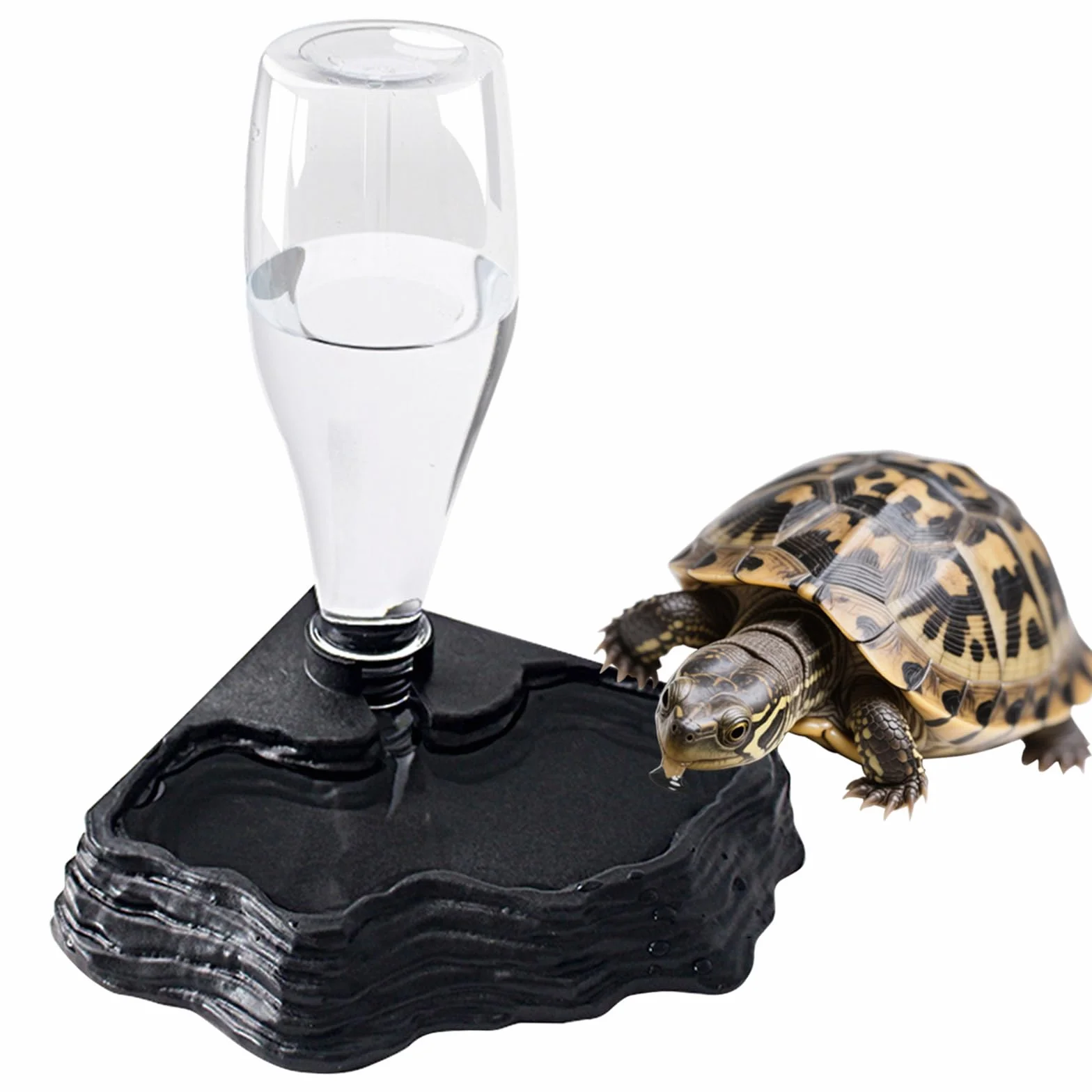 Abbeveratoio per Tartarughe di Terra Distributore di Acqua per Rettili Automatica per Anfibi Ciotola per Tartarughe,Rana