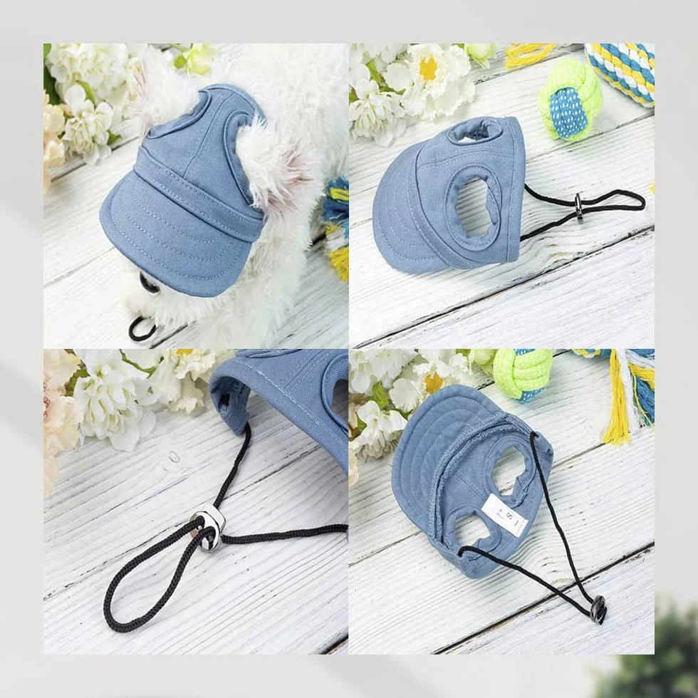 Cappello personalizzato con orecchie ricamate per cani – Solare UV, baseball multicolore traspirante, berretto piccolo e medio