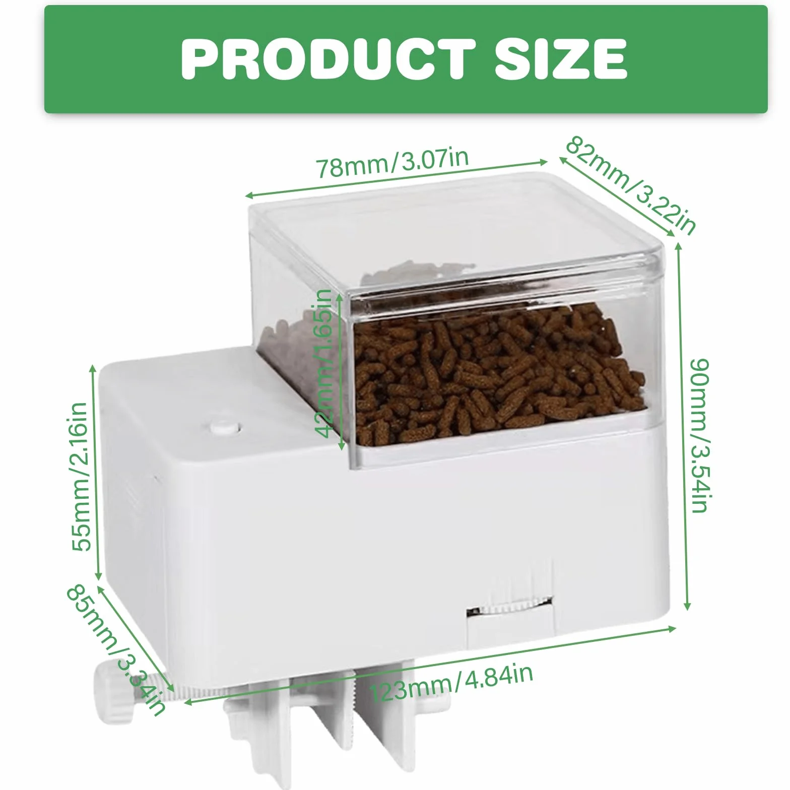 Mangiatoia automatica per acquario, 150 ml, distributore automatico di alimenti per pesci con quattro modalità di misurazione del tempo, mangiatoia automatica per pesci con contenitore per alimenti
