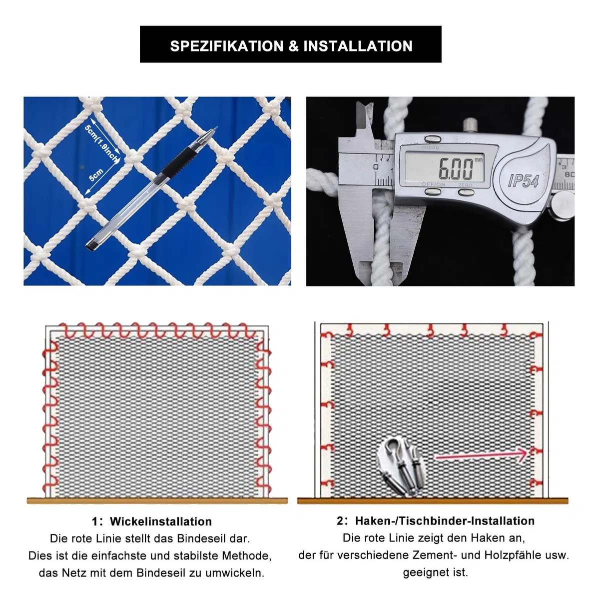 Rete di Sicurezza per Bambini Rete Protettiva in Nylon Bianco, Protezione per Scale, Ringhiera, Balcone, Scala,Recinzione, Carico(Size:1 * 1m(3 * 3ft),Color:bianco)