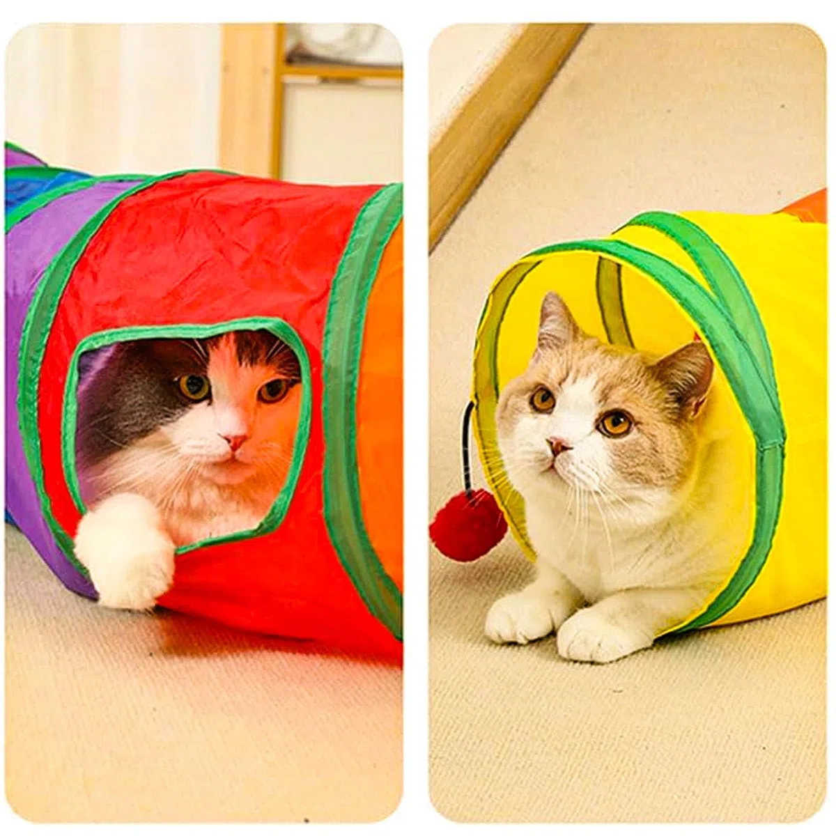 tunnel per gatti, tunnel da gioco, tunnel per gatti, tunnel pieghevole, tunnel per gatti, adatto per tunnel di piccole dimensioni, interni ed esterni
