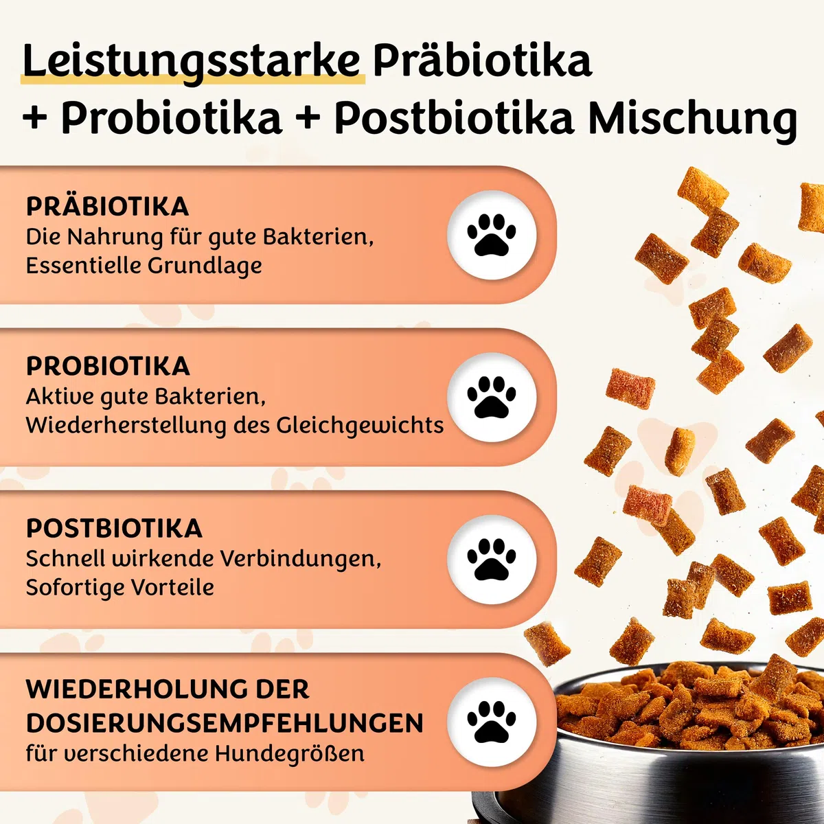 Belly Biotics: Probiotici Avanzati 3-in-1 per Cani che si Leccano Troppo le Zampe, Prurito e Digestione - Formula con 1 MLD di CFU - No Prurito e Feci Molli - 120 Snack Naturali (120 dolcetti)