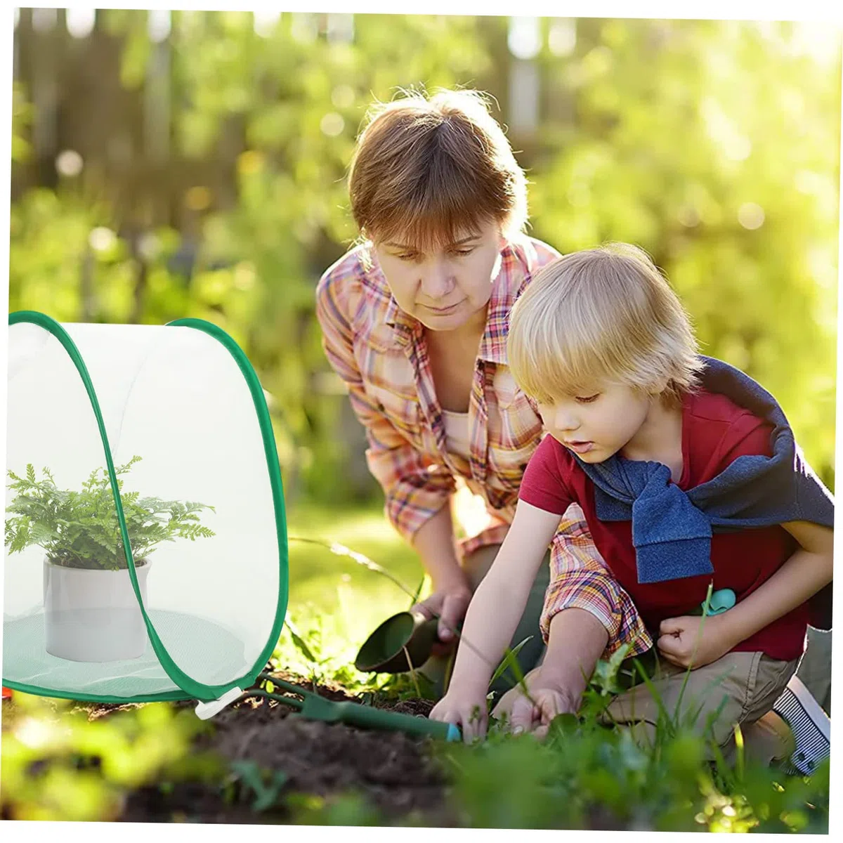 Beaupretty Gabbia per Farfalle e Insetti Pieghevole Rete Traspirante, Habitat per Bruchi e Coccinelle, Gabbia da Giardino Leggera per Osservazione Educativa all’Aperto al Chiuso