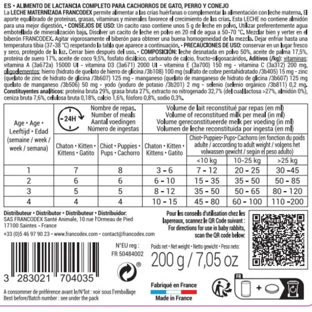 Francodex Latte materno Gattino 200 g