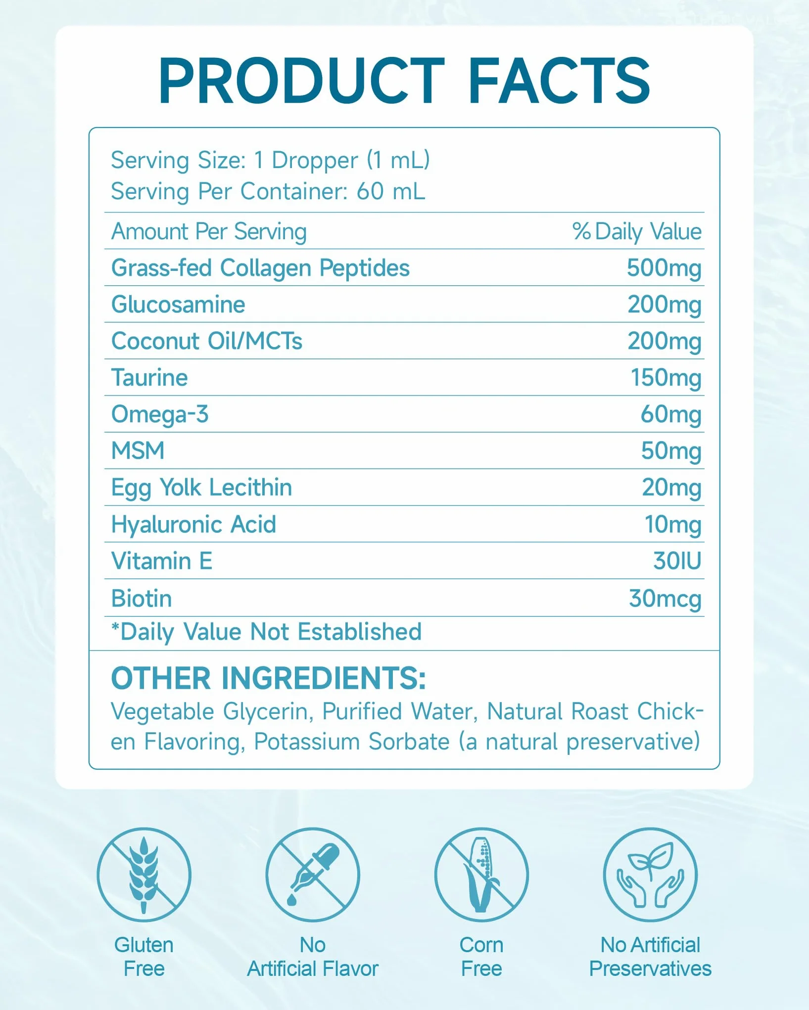Eagou Diary Collagene per Gatti - Supplemento per Articolazioni e Flessibilità, Salute della Pelle e del Pelo, MSM, Glucosamina, Olio di Cocco, Vitamina E, Supporto Immunitario, 60ml