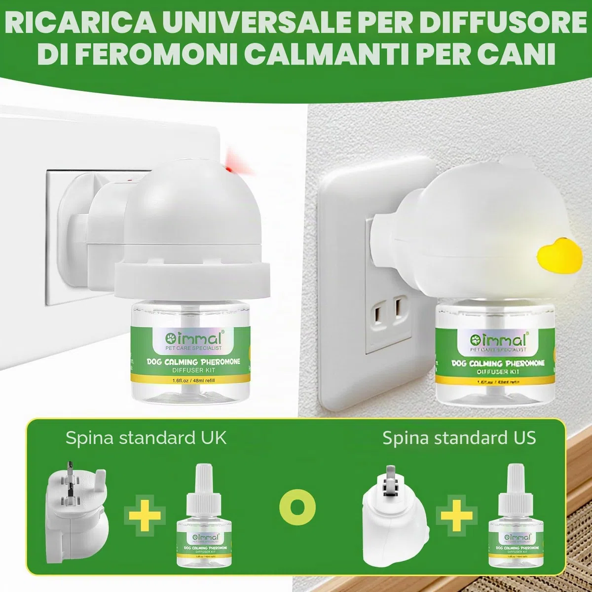 Ricarica Del Diffusore Del Feromone Calmante | Ricariche Di Rimedio Per Animali Domestici 60Giorni,Aiutare A Ridurre L'Ansia Lo Stress Nei gatto Domestici,Sollievo All'Ansia Rimani Più Calmo (Cani)