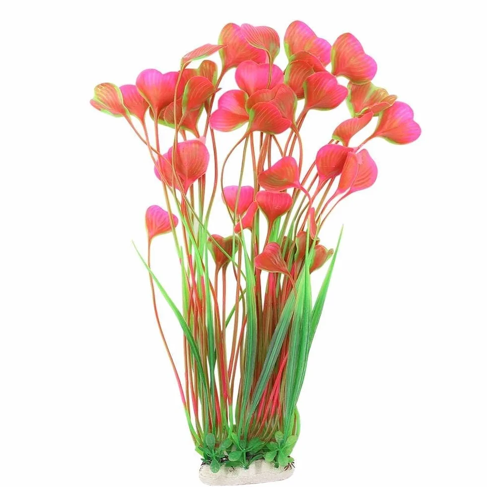 Piante acquatiche artificiali realistiche per Acquari Piante di plastica Erba Ornament Fish Tank Artificiale decorativi Piante subacquee Accessori Acq
