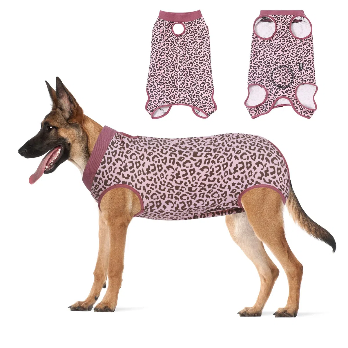 Jiupety Body Cane Post Operatorio Femmina Regolabile, Tuta per Prevenire La Leccata di Cani, Body Chirurgico Cane Femmina, Rosa, XL