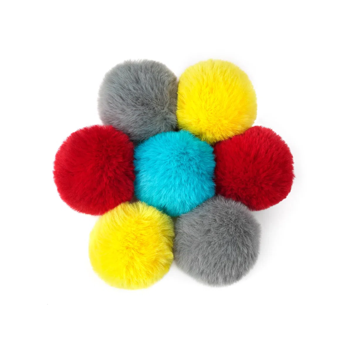 Chiwava 24 paquet 1.8" erba gatta Peloso Palla giocattolo per gatti Palline morbide di pom pom Gattino caccia Tranquillo Giocare