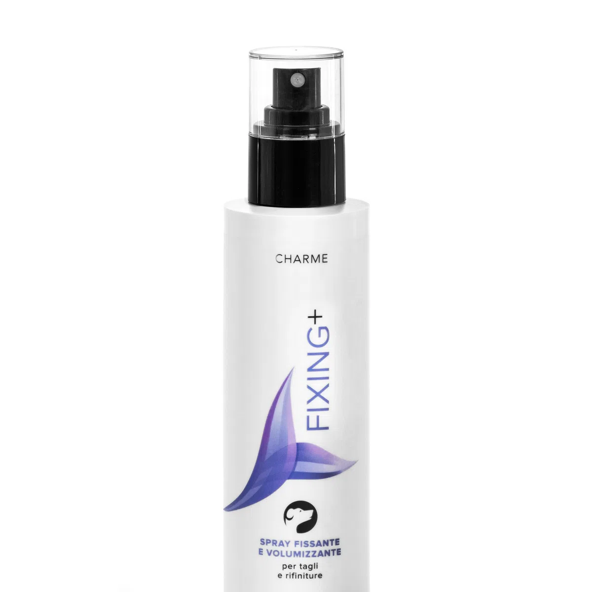 Record Charme Fixing+ Spray Volumizzante per Cani. Spray professionale per il pelo con estratto di Mirtillo con effetto luce e extra-volume, Made in Italy da 250ml