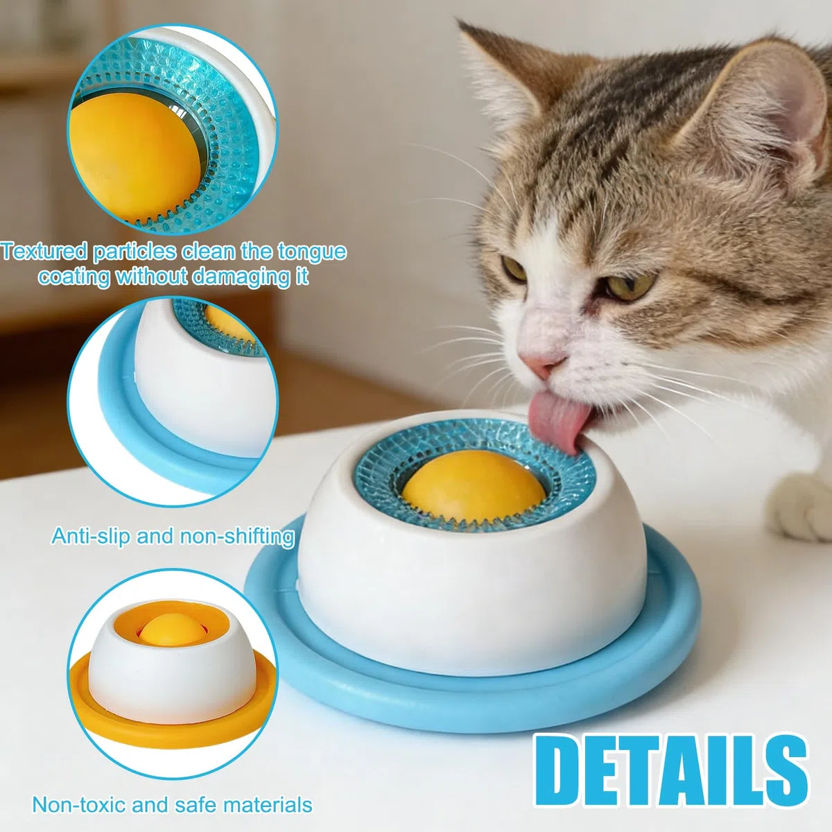 Lick Bowl per cani, 2PCS Dispenser per leccare la palla, Dog Lick Toy, Giocattoli per cani e gatti per cibo liquido, Ciotola da leccare per cani, Cane Slow Feeder Lick Bowl, per addestramento (B)