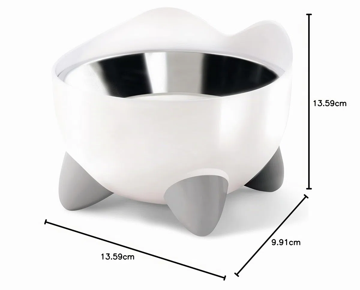 Pixi - Ciotola ergonomica rialzata per gatti, 200 ml