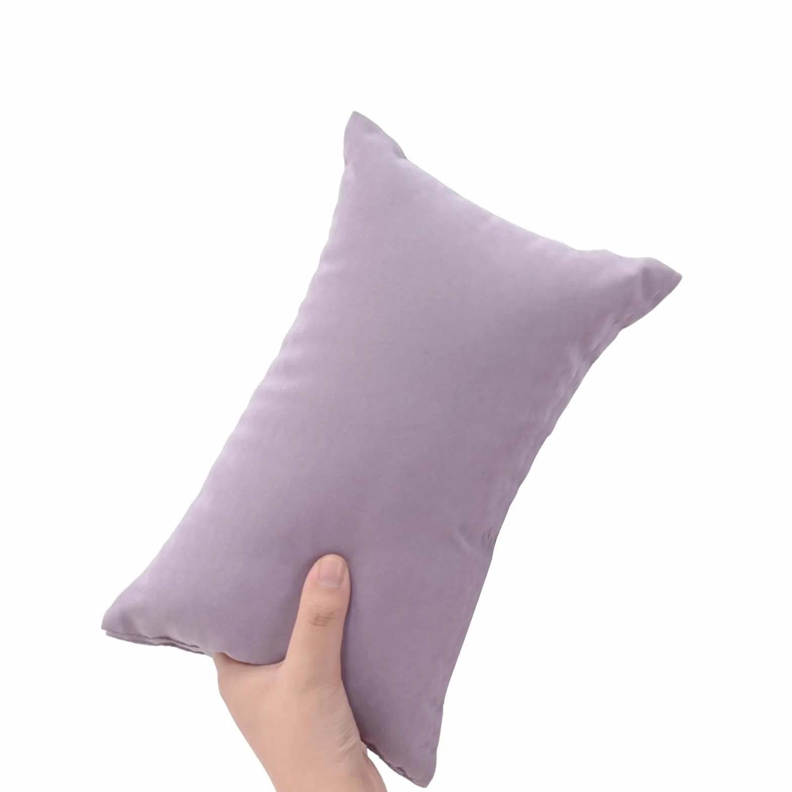 PLUSHCEWT Mini cuscini per dormire 28 x 17,8 cm, piccolo cuscino da viaggio in cotone per adulti bambini animali domestici cani collo polso lombare e ginocchio lavabile in lavatrice (viola)