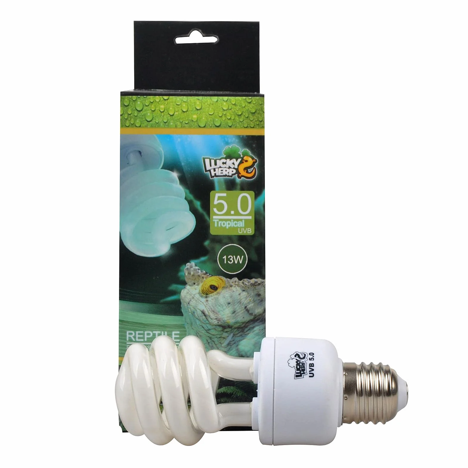 Lampadina compatta e fluorescente per rettili, 5.0 UVA, UVB, da 13 W