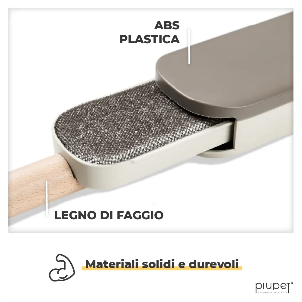 PiuPet® Spazzola Levapelucchi I Autopulente I Togli peli Animali I rimuovi peli Gatto/Cane