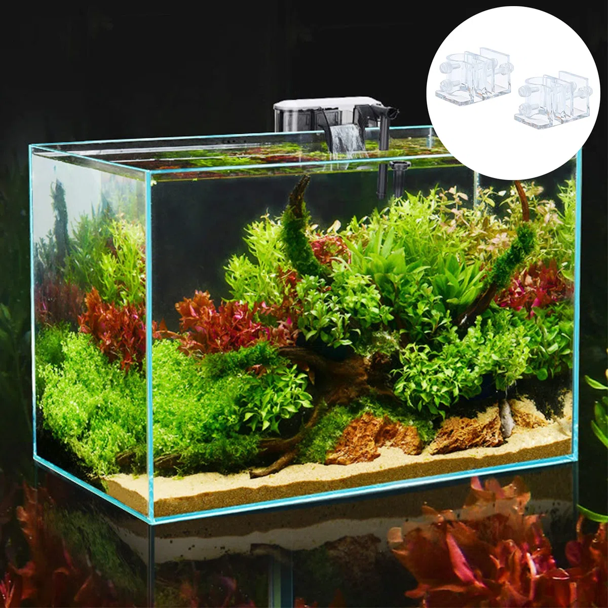 Supporto per Tubo per Acquario Clip di Fissaggio Morsetto del Supporto della Clip Tubo dell'acquario Morsetti per Tubi Flessibile Trasparente Per Serbatoio di Pesce Per Tubo da 12-16 mm Dia 2 Pezzi