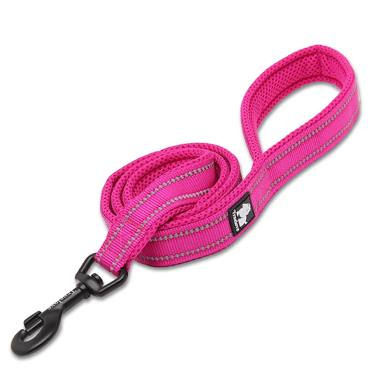 TRUE LOVE Guinzaglio riflettente per cane, lunghezza 110 cm TLL2111 (Fucsia, M)