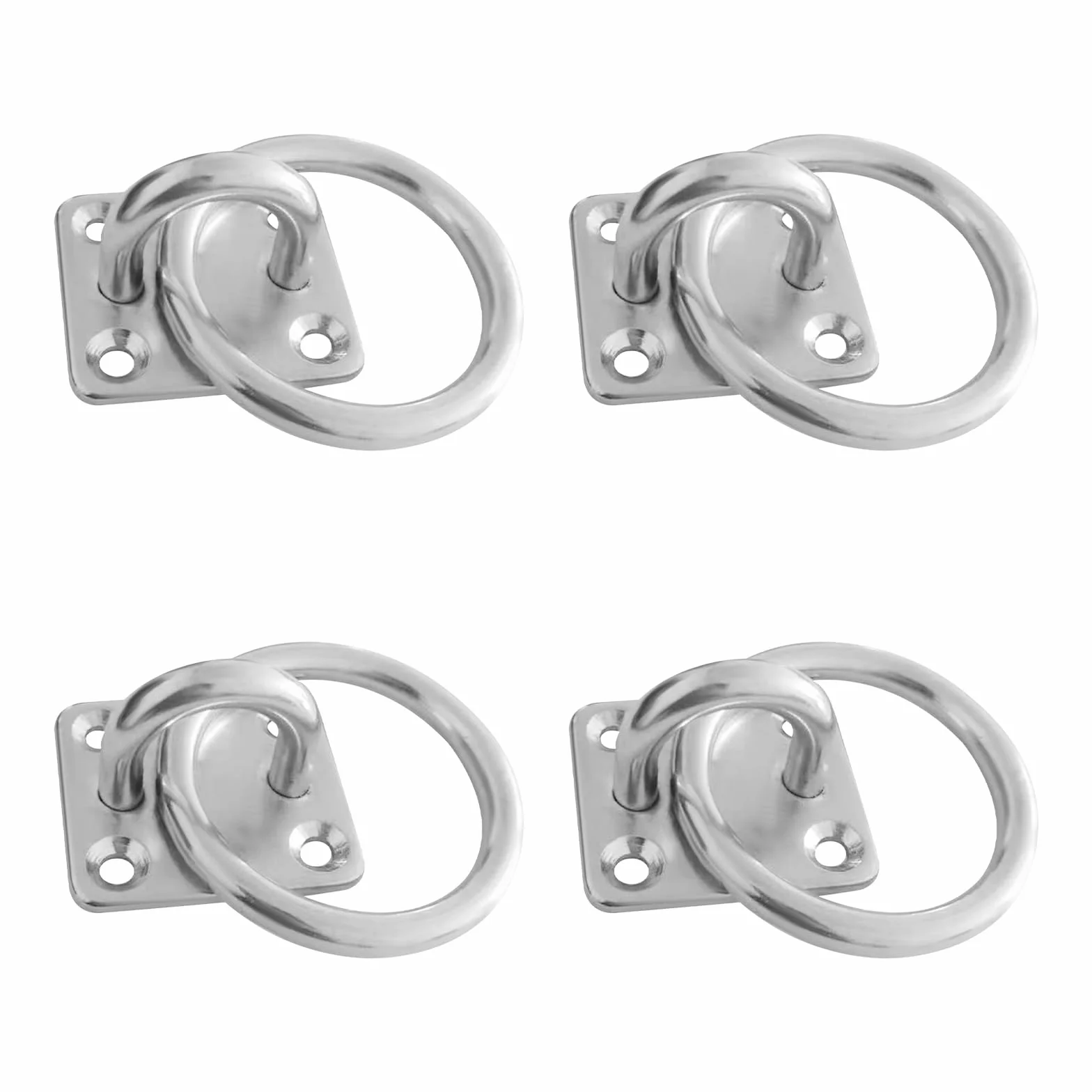 Horse Anbindering, 4 pcs Tie Anello in lamiera di acciaio zincata con asse blaha anello, Ganci zincati per cavalli, cani, animali, stalla
