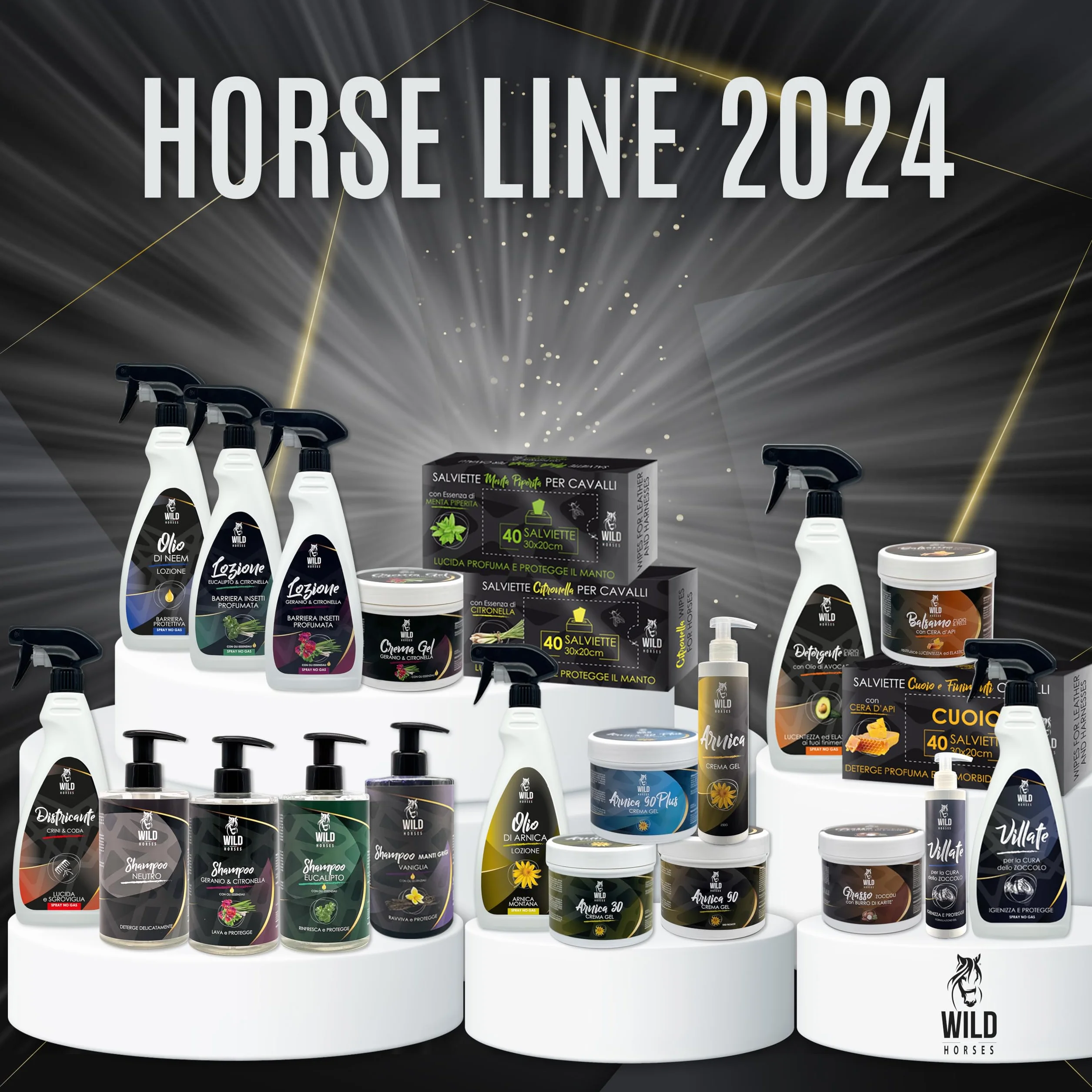 Wild Horses | Salviette Cuoio & Finimenti con Cera d'Api e Glicerina, Salviette Pronte all'Uso Imbevute con Cera d’Api, Lucida, Ravviva e Profuma il Cuoio, 40 Pz