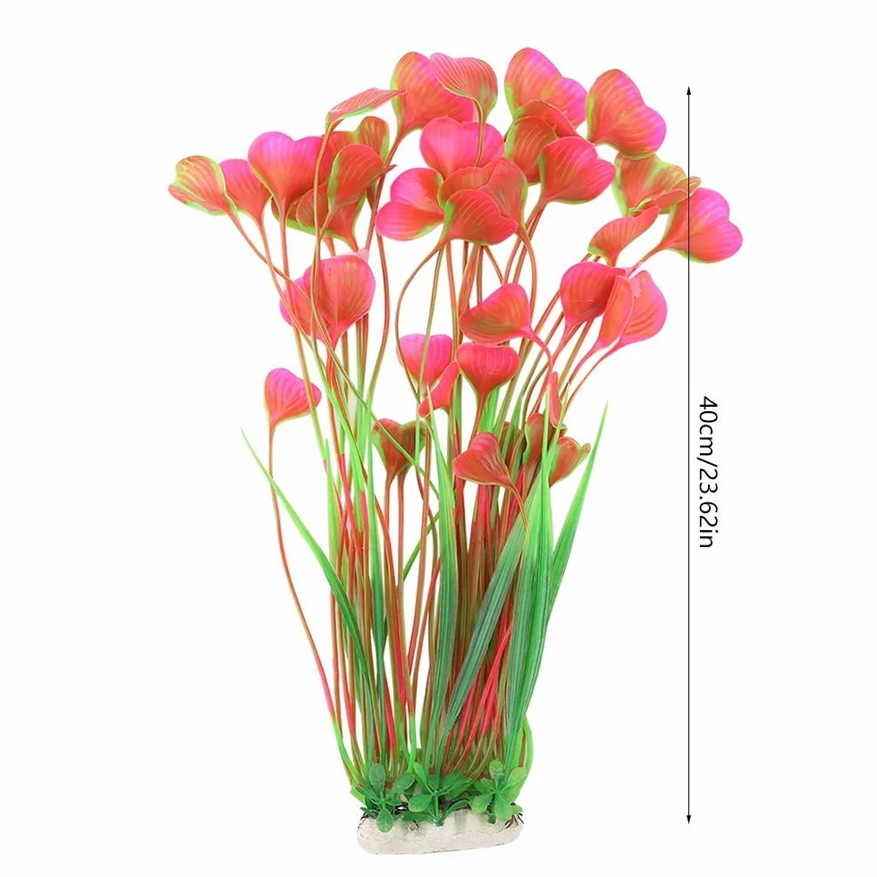 Piante acquatiche artificiali realistiche per Acquari Piante di plastica Erba Ornament Fish Tank Artificiale decorativi Piante subacquee Accessori Acq