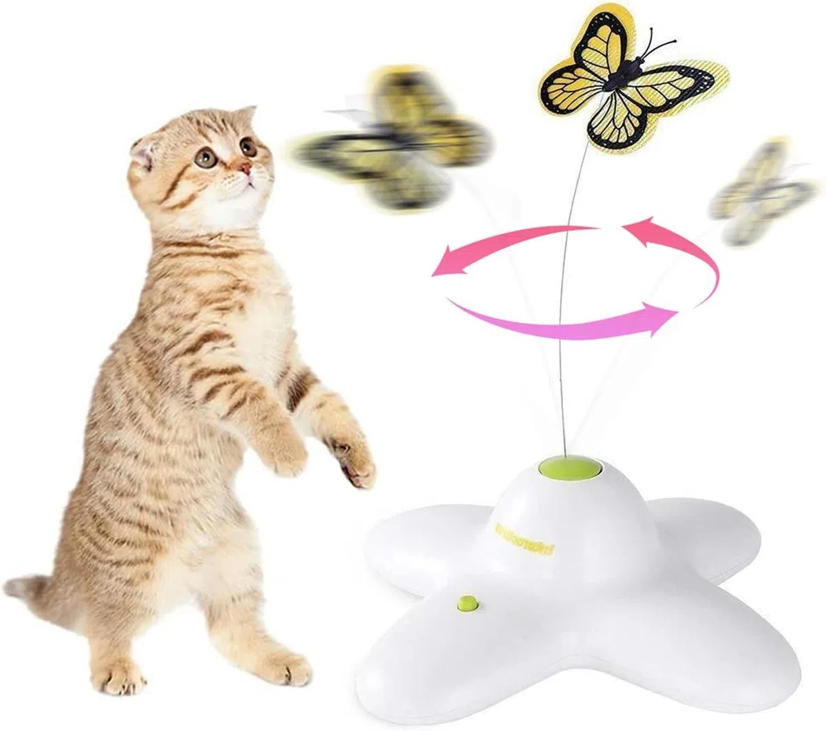 ALL FOR PAWS - Giocattolo interattivo per gatti con farfalla Flutter Bug