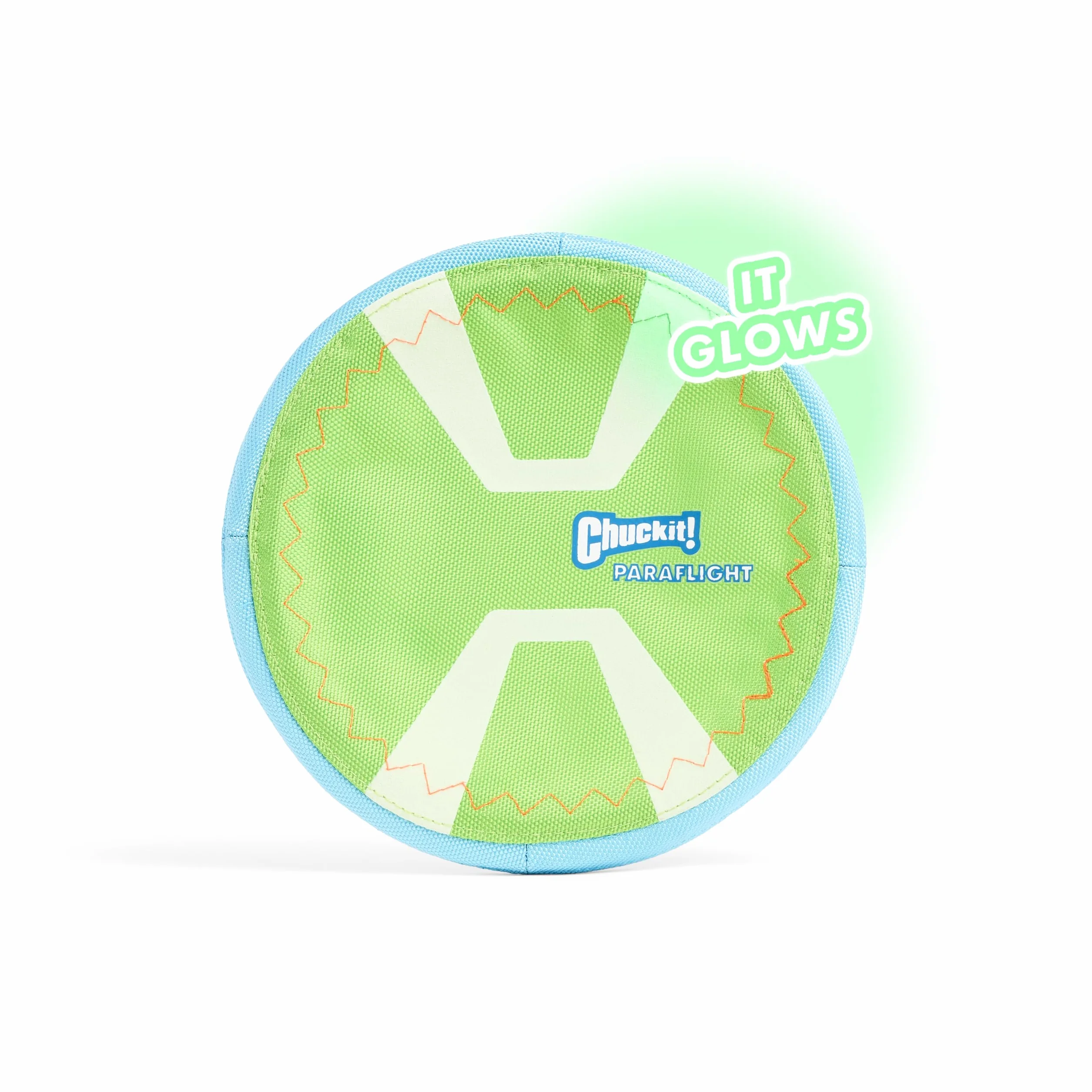 Chuckit CU32302 Frisbee Paraflight Max Glow, Frisbee di Cane con Un Diametro di 23,5 Cm, L