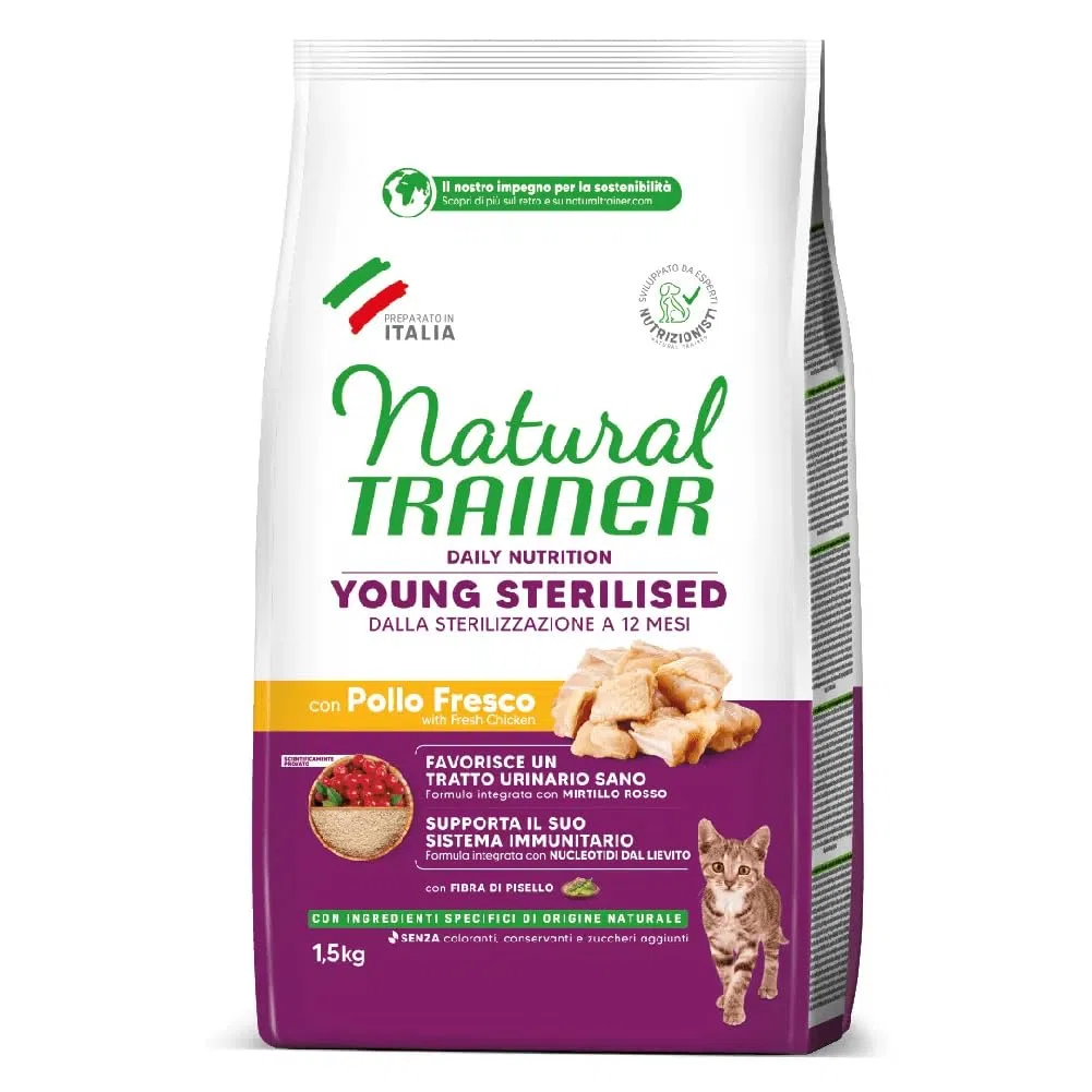 Trainer Young Cibo per Gattino, 7 a 12 Mesi, con Pollo, 1.5 kg