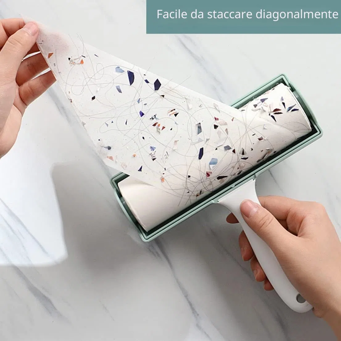 6 Pezzi Ricariche Rullo Levapelucchi Adesivo per Rimuovere Pelucchi, Polvere, Detriti, Peli Animali Cane e Gatto da Vestiti Mobili Tappeti, Grande 16 cm, 360 Fogli