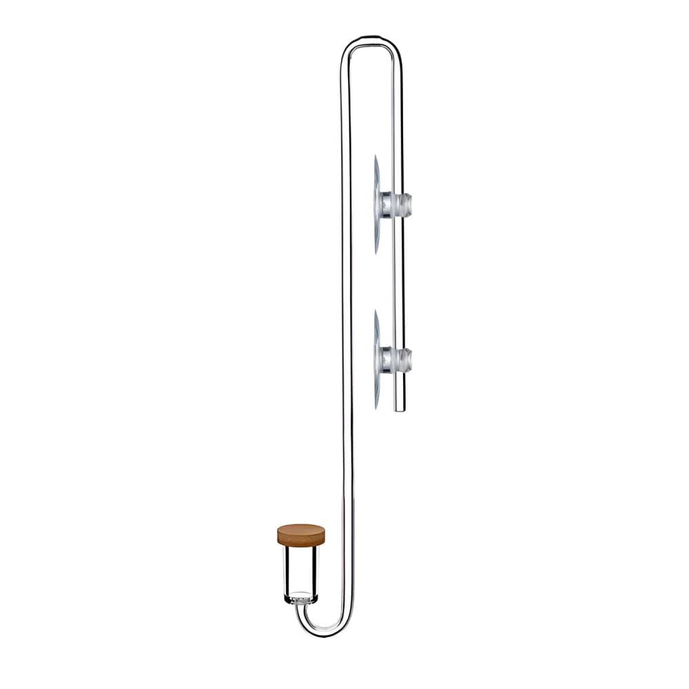 DONGKER Diffusore CO2 per Acquario, Atomizzatore di CO2 Sospeso in Acrilico con Ventose e Funzione Conteggio Bolle per Tubo CO2 con ID da 4 mm/0,16"