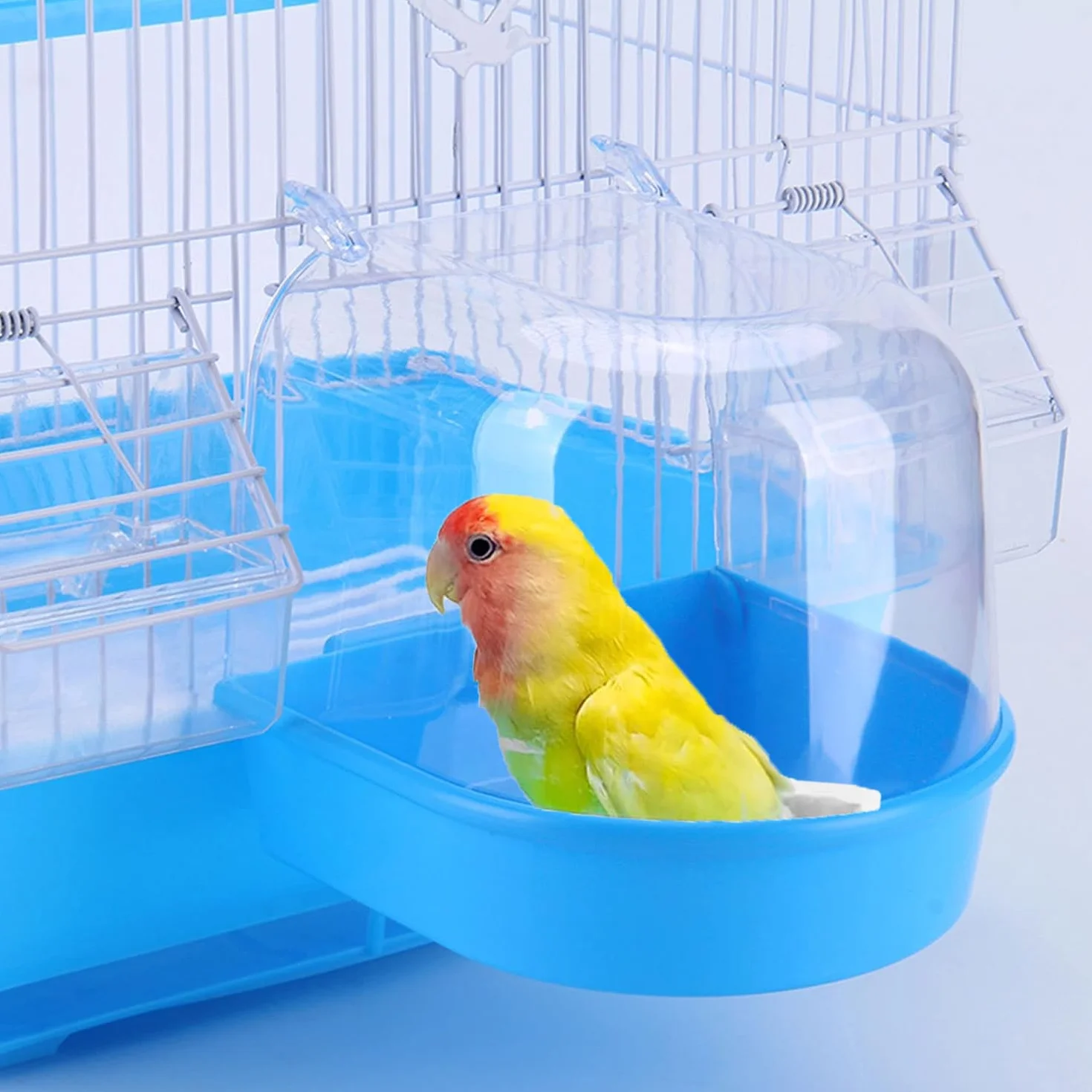 Bagno Uccelli, Uccelli Gabbia Vasca, Vasca da Bagno Sospesa Forniture per Gabbie per Uccelli con Ganci, Bagnetti per Uccelli Gabbia Vasca con Acqua per Piccoli Uccelli, Canarino, Pappagallini