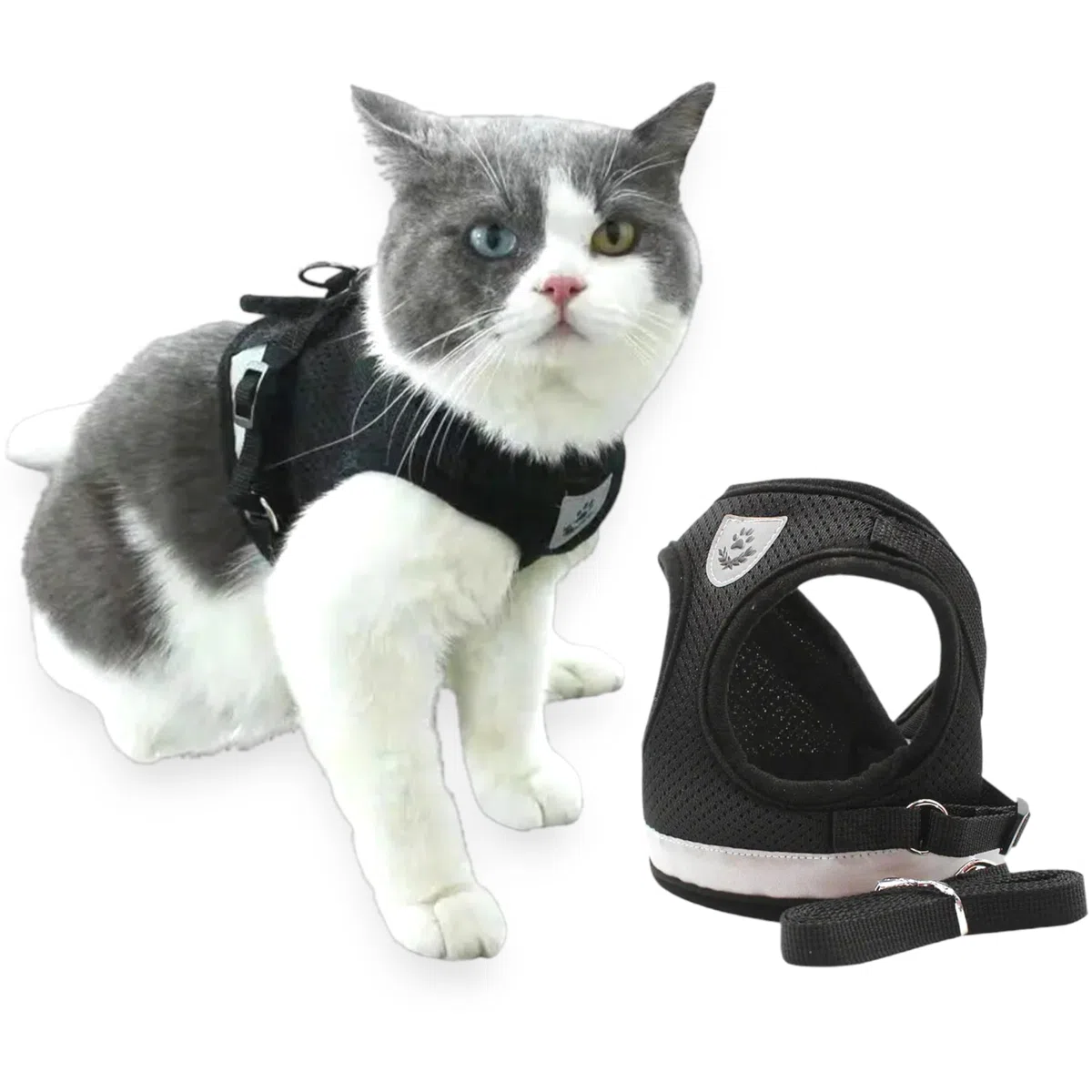 Pettorina Gilet per gatti regolabile con guinzaglio, per animali domestici (SIZE MEDIUM)