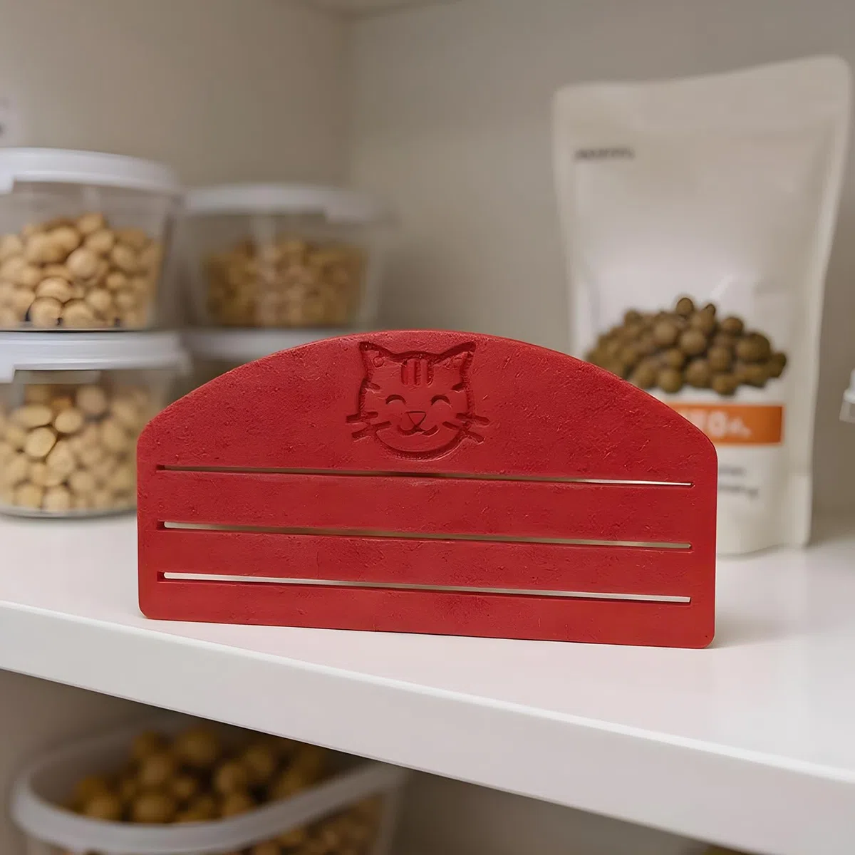 Spremi Barattoli Di Cibo Per Gatti | Distributore Di Snack Liquidi | Raschietto Sacchetti di Cibo Gatti con Motivi 3D | Accessorio per Alimentazione Domestica di Cani e Gattini