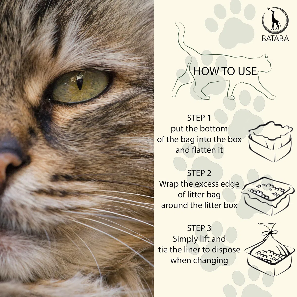 30 Sacchetti XL per Lettiera per Gatti Resistenti ai graffi per Cassetta Igienica Grande e Media Sacchi Gatto con Lacci Coulisse Igienici e Antigraffio
