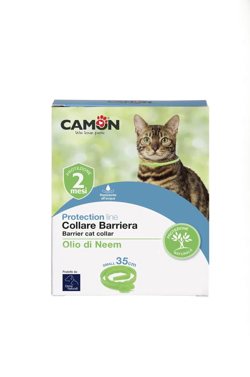 Camon Collare Barriera all'Olio di Neem per Gatti 3 Confezioni Linea Protection Protezione da Insetti e Parassiti