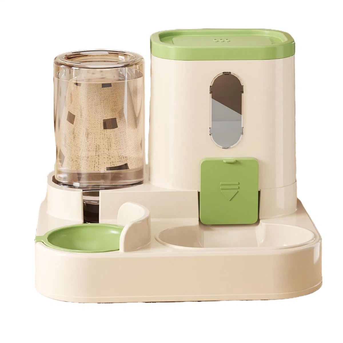 Générique Dispenser Per Cibo E Acqua Per Animali Domestici, Dispensatore Automatico Per Gatti E Cani, Alimentatore E Bevitore Di Acqua, Materiale PP Sicuro, Facile Da Riempire E Pulire