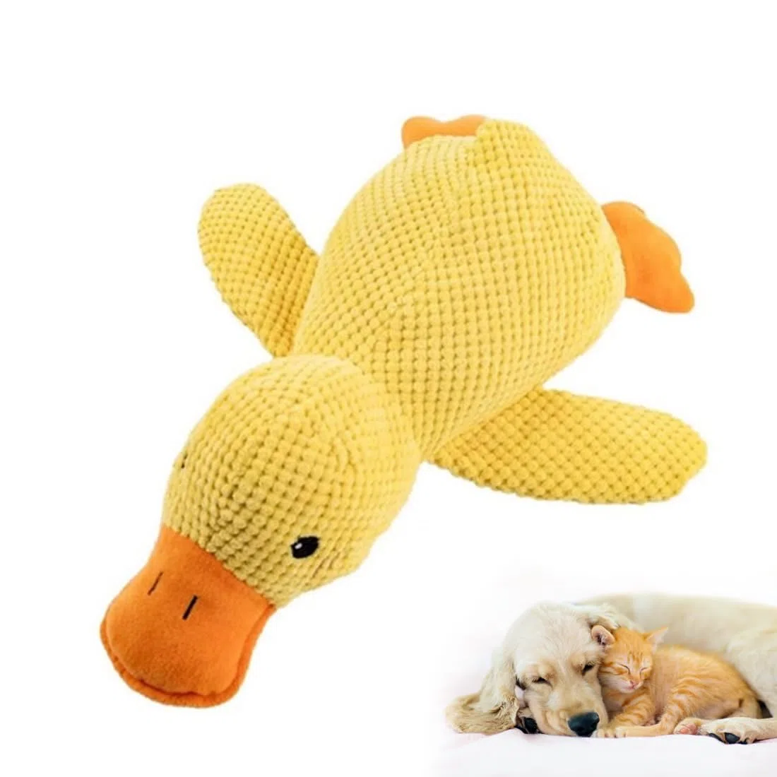 Papera Antistress per Cani - Peluche Indistruttibile per Piccole e Grandi Razze, Gioco Calmante con Design Sicuro per Cani (26 x 23 cm)