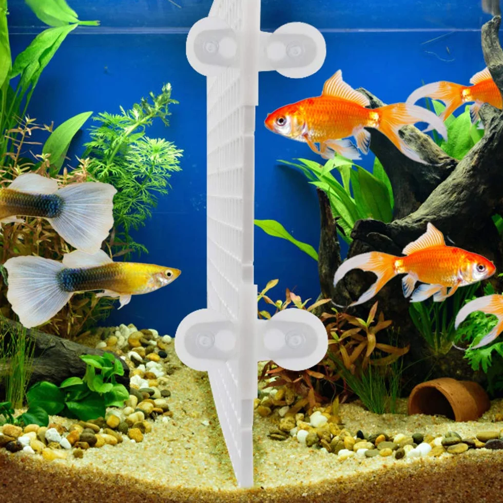 Dadabig 5 Pezzi Divisori per Acquario in plastica PC Griglia di Fondo di Isolare per Serbatoio di Pesce Isolare Board per Acquario Bianco-con 10 Paia di Clip Ventosa