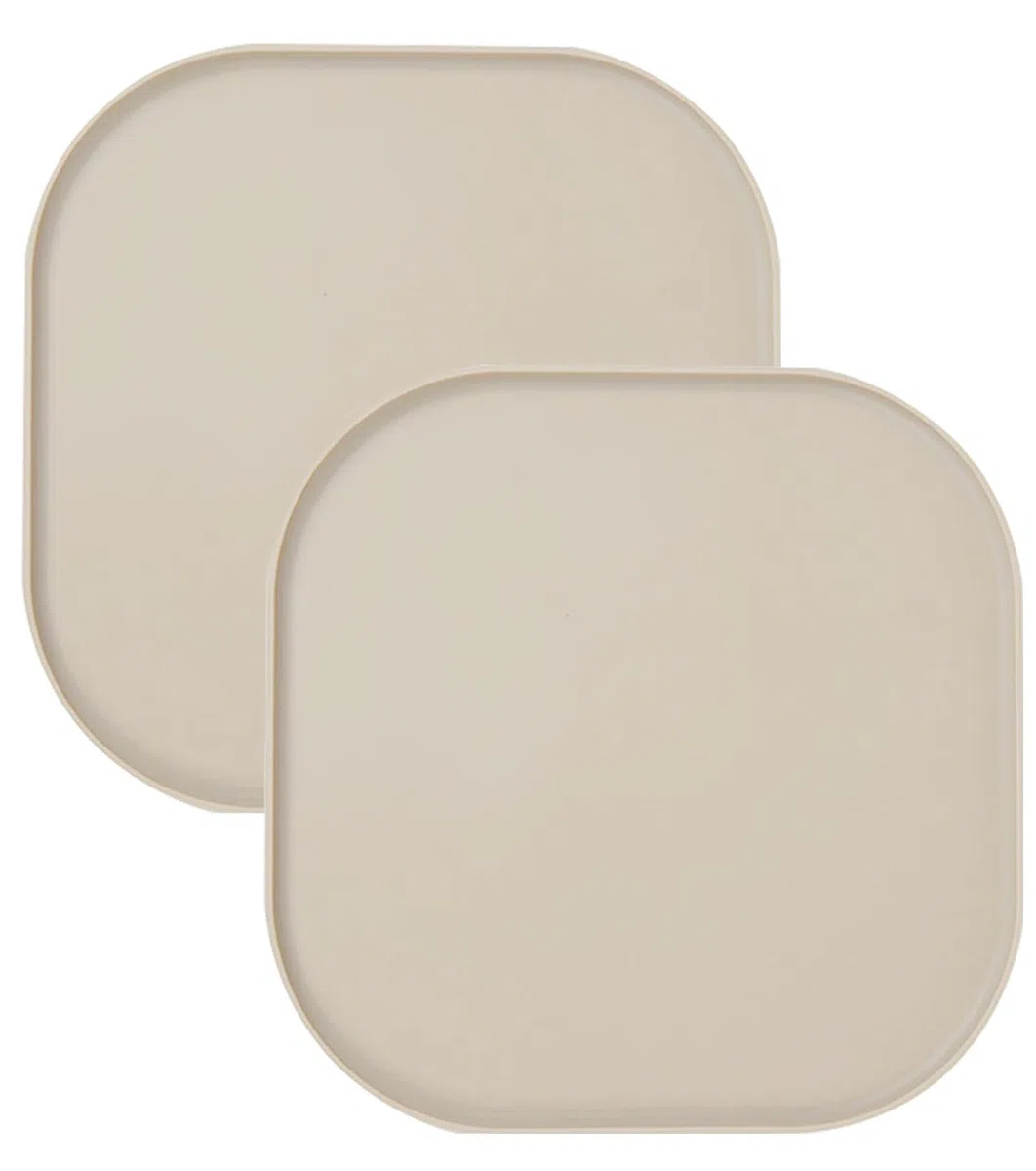 Tappetino Alimentare Impermeabile per Cani e Gatti, Tappetino Impermeabile in Silicone per Ciotole, Antiscivolo, Facile da Pulire, Sicuro per Alimenti (Beige, 26cm x 26cm)